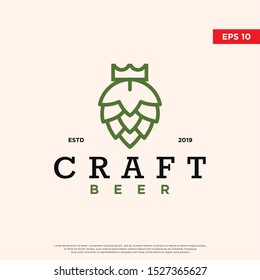 unique brwing logo. with hops to be the main icon. modern template design