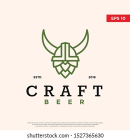 unique brwing logo. with hops to be the main icon. modern template design