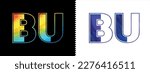 Unique BU letter logo Icon vector template. Premium stylish alphabet logo design for corporate business