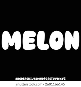 Unique bubble style font design vector