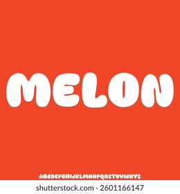 Unique bubble style font design vector
