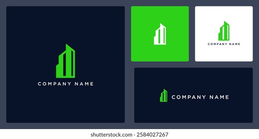 Unique building logo design and icon