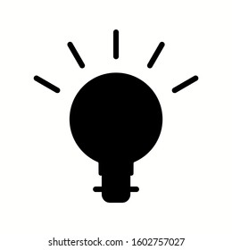 Unique Bulb Vector Glyph Icon