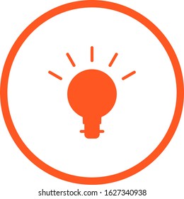 Unique Bulb Vector Glyph Icon