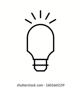 Unique Bulb Vector Line Icon