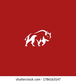 Plantilla de icono del logotipo de toros único,eps 10