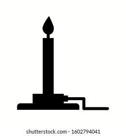 Unique Bunsen Burner Vector Glyph Icon