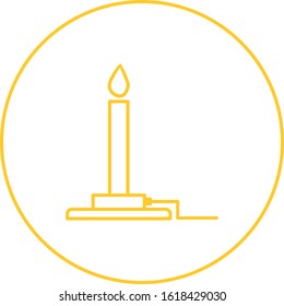 Unique Bunsen Burner Vector Line Icon