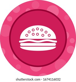 Icono de glifo del vector de hamburguesa único