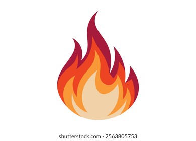 Unique Burning Fire Flame Vector Graphic for Informative Brochures, Fire flame, Burning fire, Blazing, Fire graphic, Heat illustration, Creative flames, Flame shape