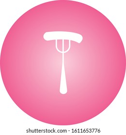 Unique Burning Sausage Vector Glyph Icon