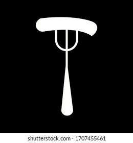 Unique Burning Sausage Vector Glyph Icon