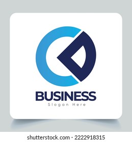 Unique Business C And D Letter Logo Template, Alphabet C D Abstract Logo. Best Design Concept With Two Color Beautiful Hi-Quality Premium Vector. Creative Concept With Premium Vector.