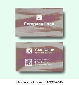 Unique business card with brush texture ornament. You can use it for your brand or others.