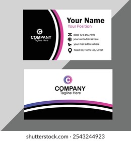 unique business card design Pink color