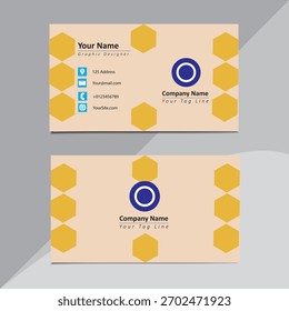 Unique business card design using light colour in vector