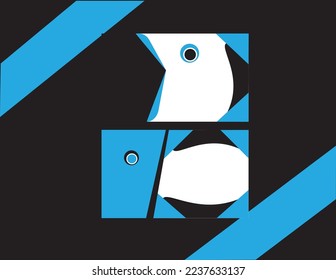Unique business card design vector.