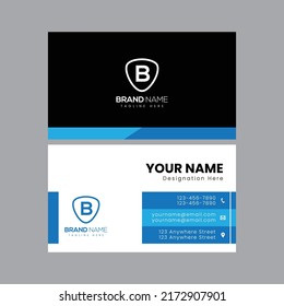 Unique Business Card Template Design. Professional Business Card Template. Colorful Business Card Template