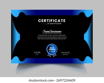 unique business certificate design concept 