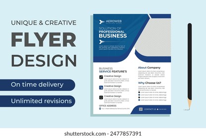 Einzigartiges Business Flyer Design Mock Up