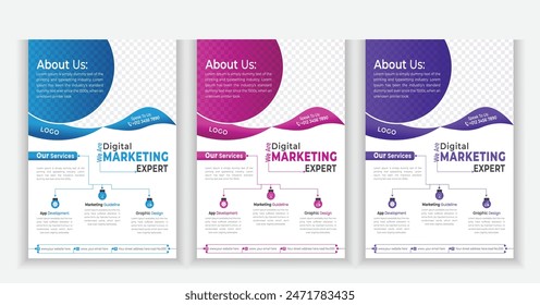 Unique Business Flyer Template and Corporate flyer template Design. Vector File, Marketing Poster or flyer