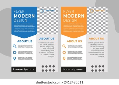 Unique business flyer template design, business corporate flyer design ideas. poster leaflet brochure design ideas with background.