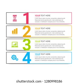 Unique Business Infographics with 4 options. Vector infographic element. - Vector