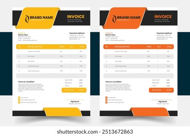 Unique Business Invoice Design Template