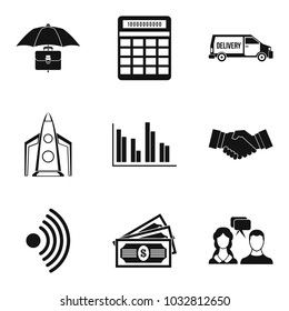 Unique business plan icons set. Simple set of 9 unique business plan vector icons for web isolated on white background