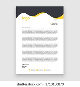 unique business style letterhead design template 