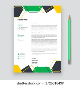unique business style letterhead design template
