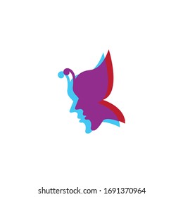 Unique butterfly face design vector illustration