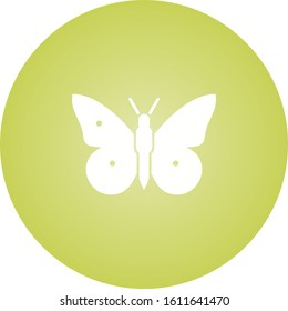 Unique Butterfly Glyph Vector Icon