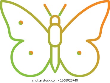 Unique Butterfly Line Vector Icon