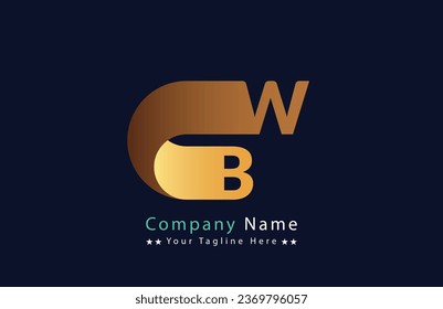 Unique bw letter logo Icon vector template.