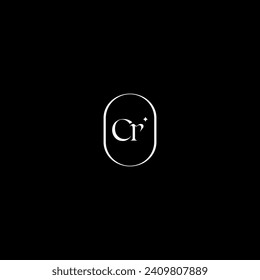 Unique of C and R letter with luxury star. Beauty oval frame element with C and R logo. Combination abstract of tooth abstract letter. Best for fashion, luxury brand, dental, apparel, 
consulting, etc