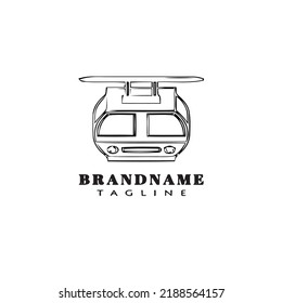 logotipo de coche de cable lindo icono plantilla de diseño negro ilustración aislada