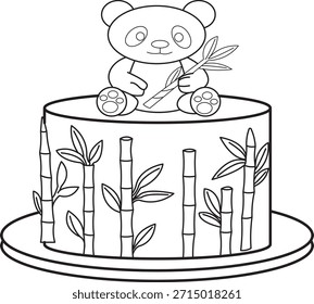 Eine einzigartige Kuchen Illustration Skizze mit einem Winter-Feier-Thema.