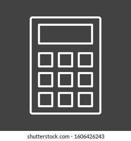 Unique Calculator Vector Line Icon