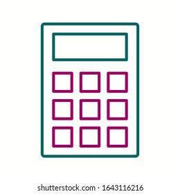 Unique Calculator Vector Line Icon