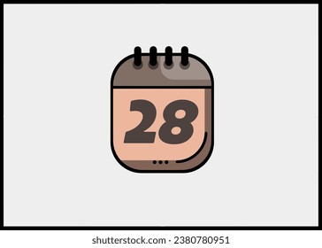 Marco único de calendario con números de 1 a 31