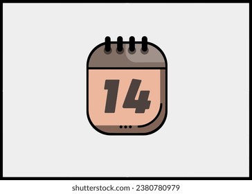 Unique calendar frame with numbers from 1 to 31