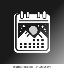 unique calendar icon, vector Illustration.