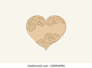 Unique calligraphic design for your loving part