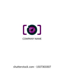 Unique Camera Lens Illustration Logo