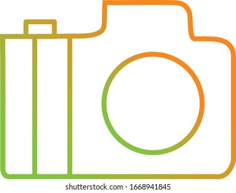 Unique Camera Line Vector Icon