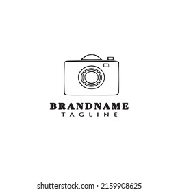 unique camera logo cartoon design template icon flat modern isolated vector illustration