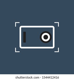 unique camera logo design with background. 