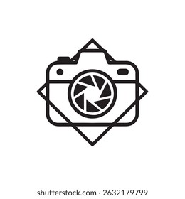 Unique camera logo Modern and minimalist vector and abstract logo