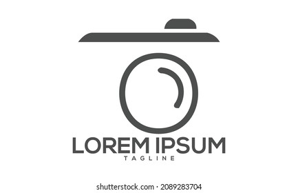 Unique camera photography logo Modern and minimalist vector and abstract logo